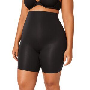Spanx Super Higher Power Shapewear High Waist Shorts Mid Thigh Size F Black XXL
